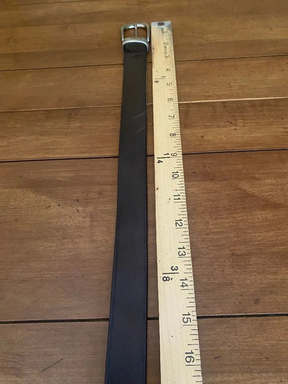 Women's Dark Brown Leather Belt Medium - Picture 3 of 12